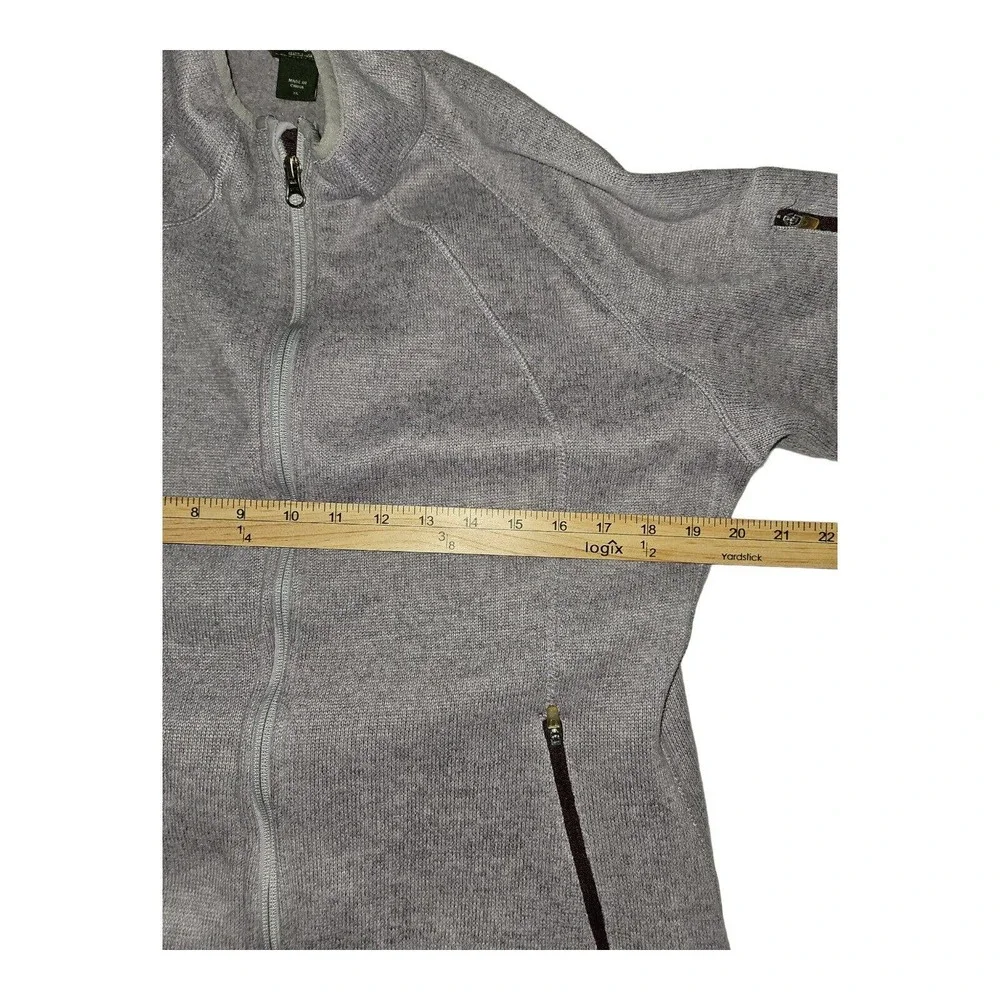 Eddie Bauer Jacket Women's XL Long Sleeve 3 Pocket Zip Closure Tight Knit - Picture 5 of 9